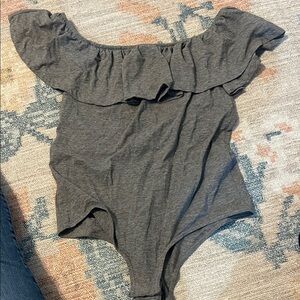 Jcrew ruffle snap body suit